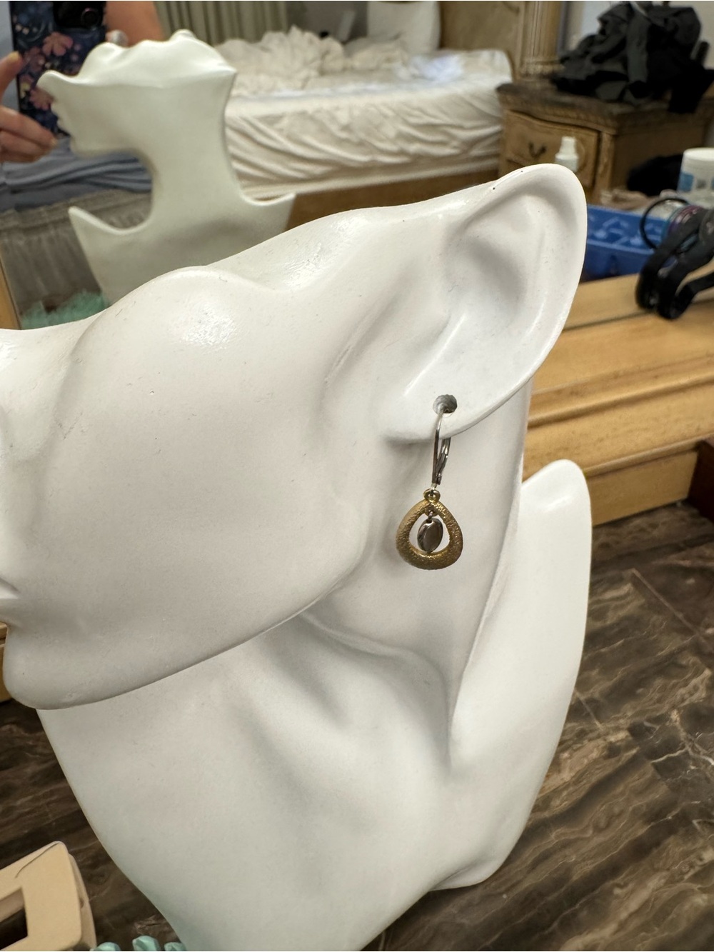 Gold-Tone Drop Hoop Earrings - Women Jewelry
